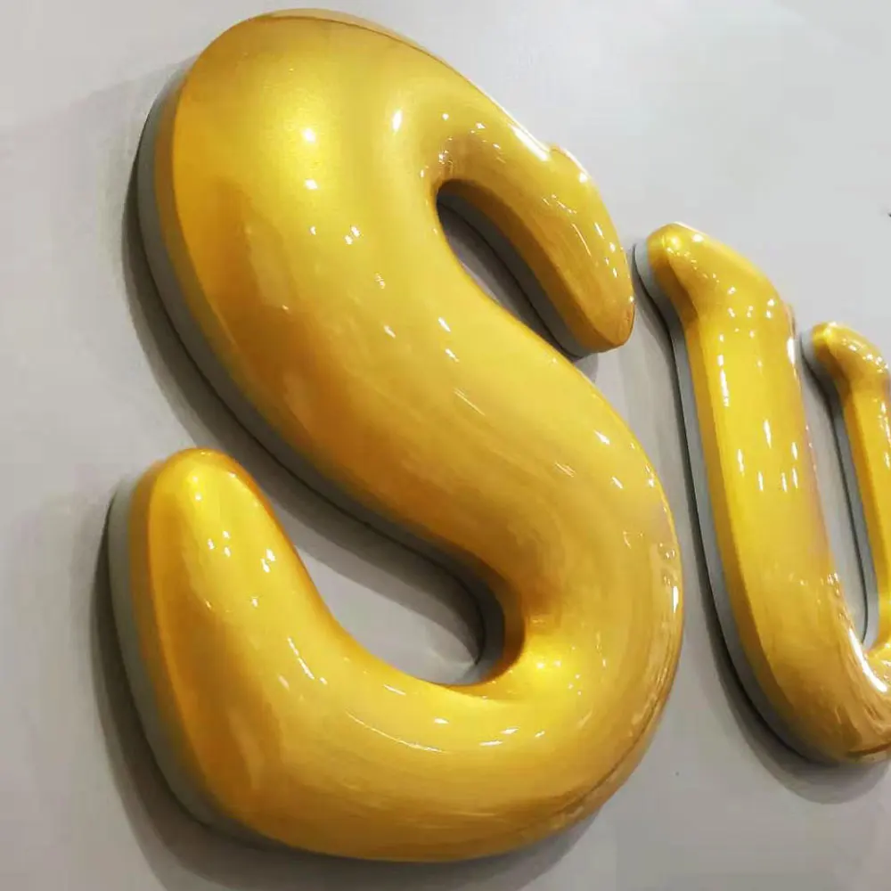 Colorful paint acrylic backlit letter with surface in radian customize freely led letter sign