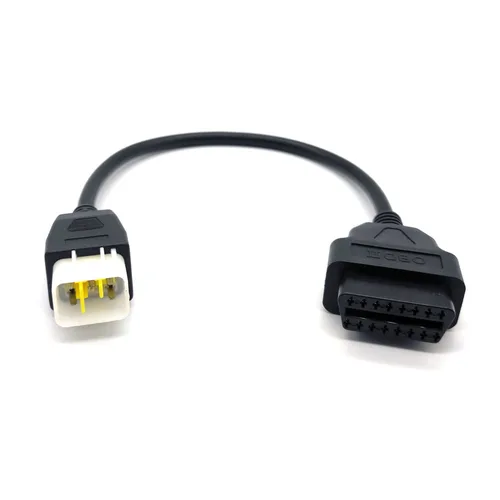 Imagen 2 del producto Para BENELLI Autocycle OBD II 6 pines a 16 pines adaptadores OBD2 Cable de diagnóstico OBD Cable de extensión OBD 2 para motocicleta