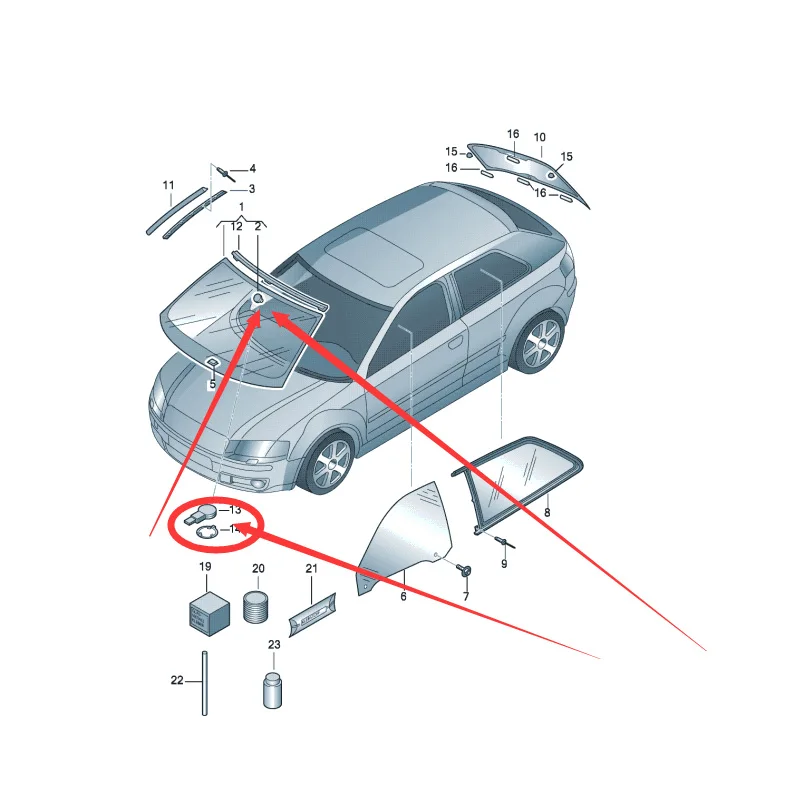 4E0955559B 4E0 955 559B for Audi A6  A3 A4 A8  RS4 RS6 rainfall sensor rainfall recognition light sensor 4E0955559C 4E0955559A