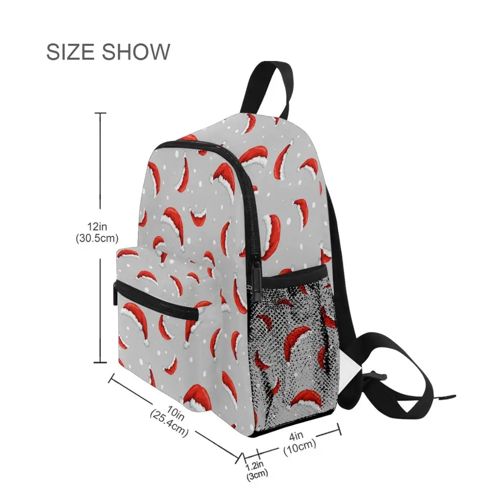 2020 vermelho santas chapéus escola meninos meninas crianças jardim de infância bookbag mulheres bagpack adolescentes mochila de viagem da criança