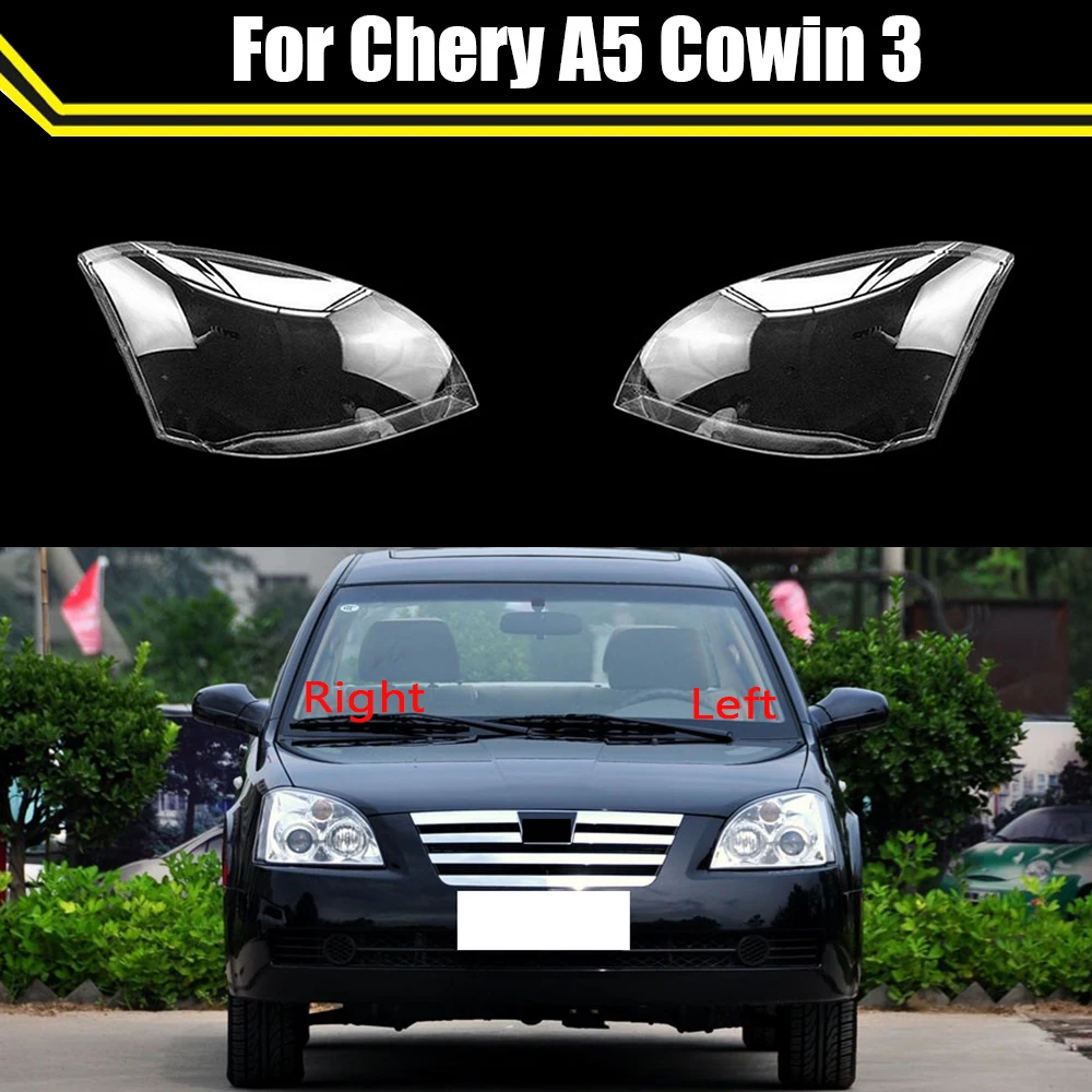 

Car Front Headlamp Head Lamp Light Transparent Lampshade Lampcover Auto Glass Lens Shell For Chery A5 Cowin 3 ​Headlight Cover