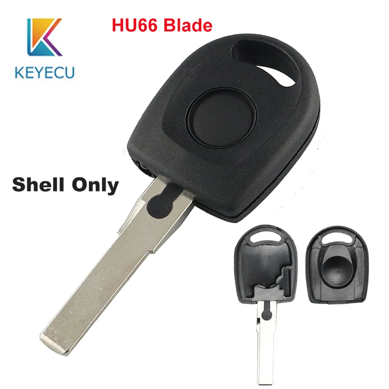 

KEYECU Transponder Key Shell Case Fob For Volkswagen B5 Passat Remote Car key Blank Shell With HU66 Blade