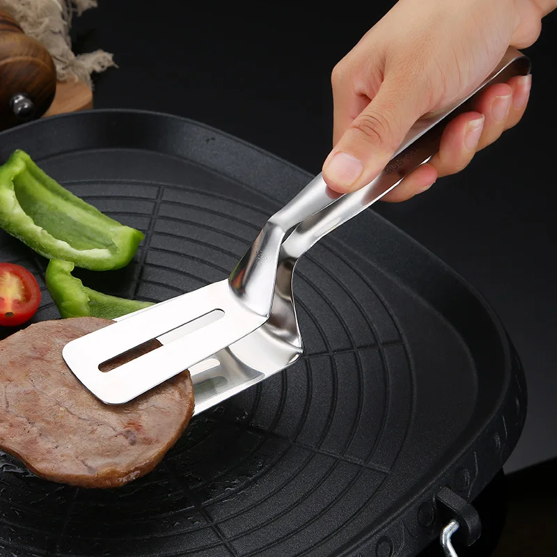 

Stainless Steel Barbecue Tongs Fried Steak Shovel Fried Fish Spatula Shovel Meat Clips Bread Clamp Kitchen Tools