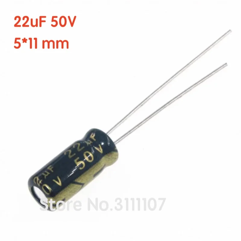 

20PCS/LOT 22uF 50V 5*11 Aluminum electrolytic capacitor Electrolytic Capacitor 50v 22uf