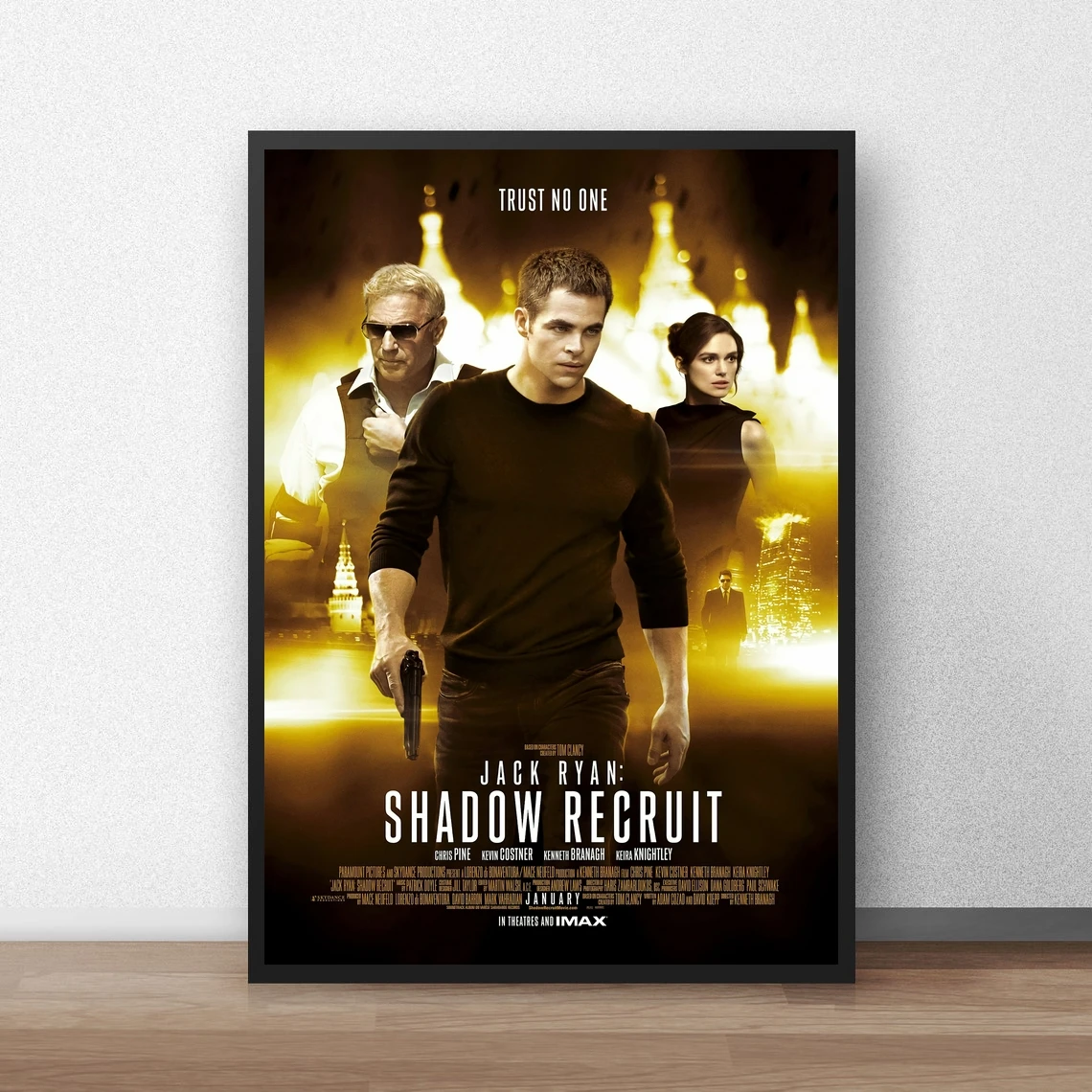 Jack Ryan Shadow Recruit Movie Poster Canvas Print Home Decoration Wall Painting ( No Frame )