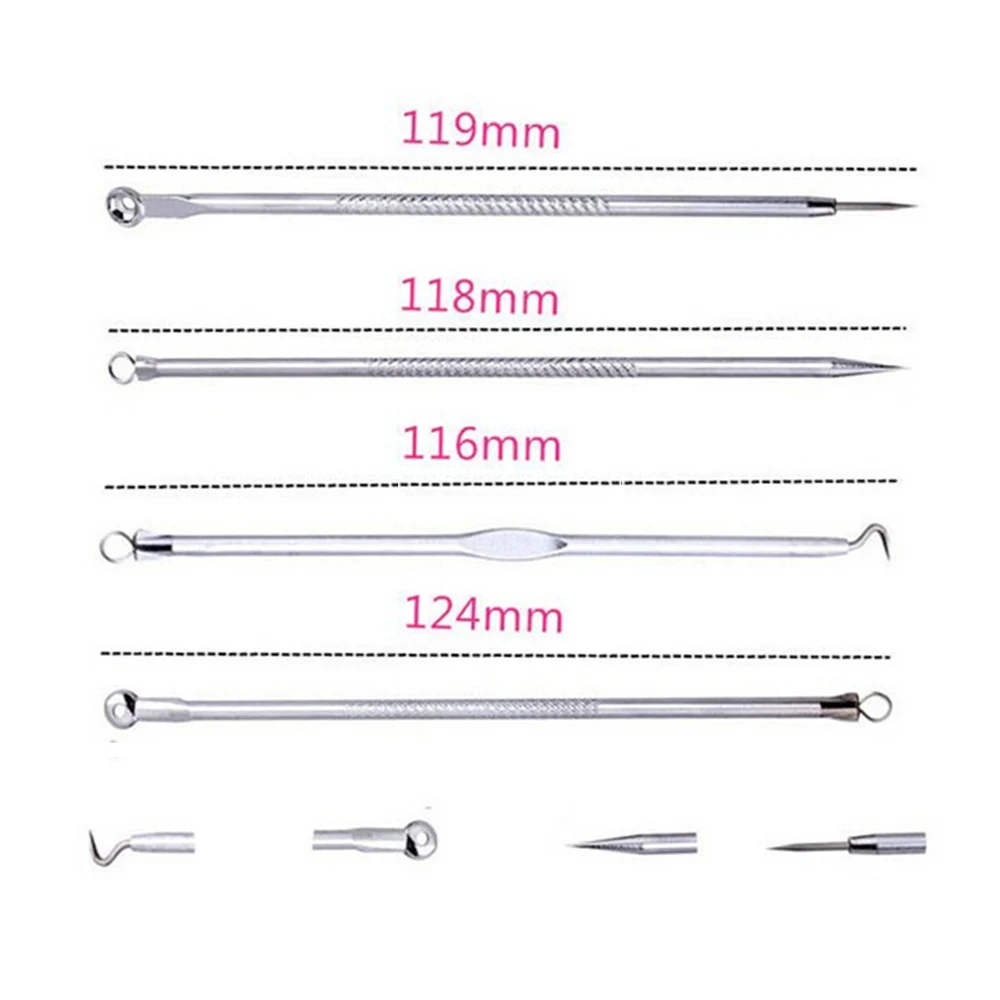 4 teile/satz Extrusion von Akne Stick Gegen Schwarze Punkte Werkzeuge für Gesicht Entfernen Schwarz Dot Reinigung Poren Mitesser & Makel entferner