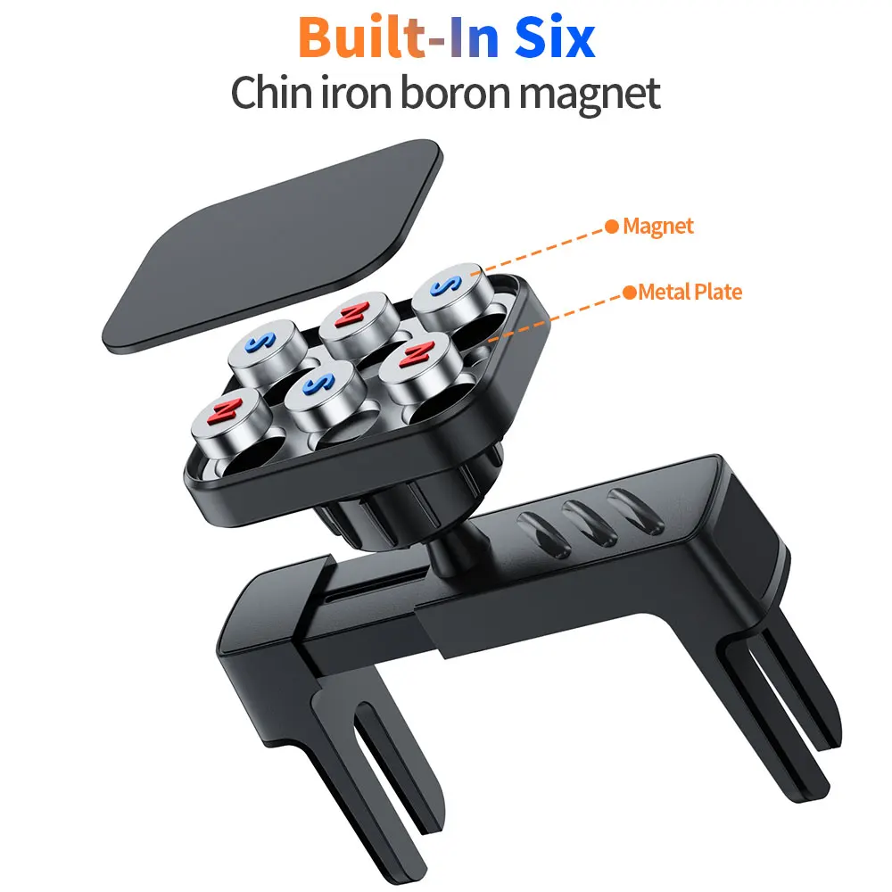 Magnetic Car Phone Holder Mount Round Air Outlets Cell Phone Holder Universal Strong Magnet Car Mount Bracket for Mercedes Benz