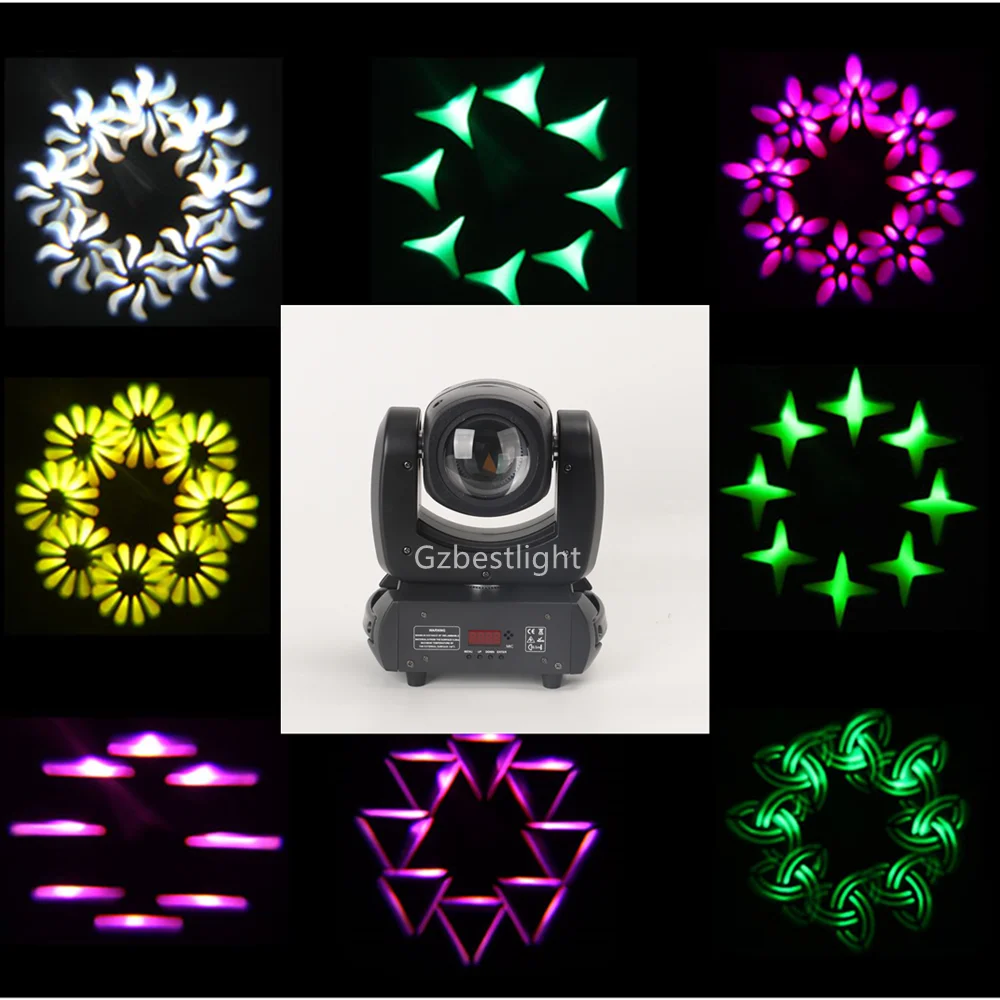 Moving Head 100W LED Moving head light Beam Spot Moving Head light beam 100w Pattern light with 8 Rotating Prism Super Bright