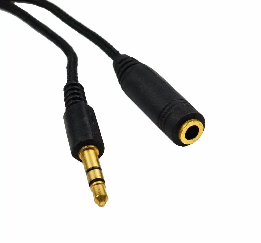 1.5m/5m cabo de cabo extensão áudio estéreo do fone de ouvido para o fio do telefone alto-falante 3.5mm jack macho para fêmea