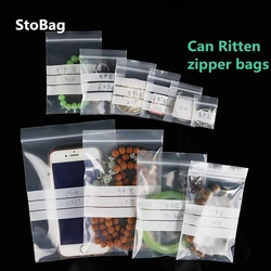 StoBag 16wire Transparent Zipper Plastic Bags Can Written Bag Antiques Souvenirs Package Supplies Screws Vacuum Poly Clear Bags