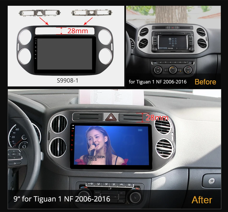 Ownice K6+ 2K 8G+256G for Volkswagen Tiguan 1 NF 2006 - 2016 Car Radio Multimedia Video Player Navigation Stereo GPS Android 14