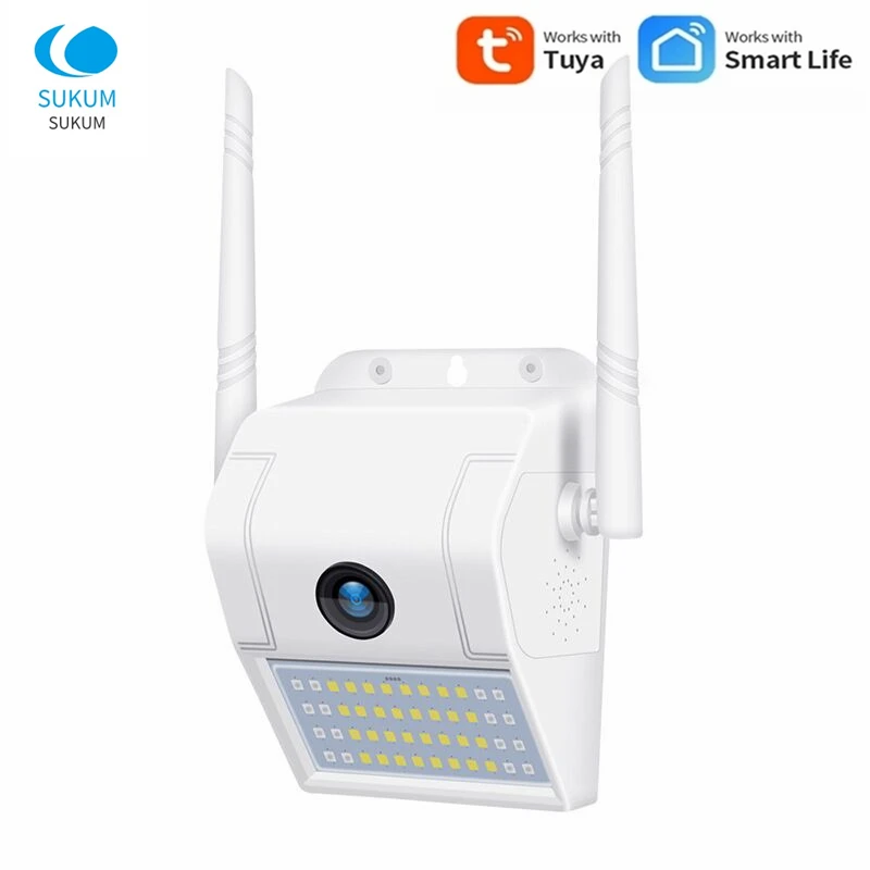 tuya camera de vigilancia ao ar livre impermeavel 1080p ip sem fio lente 36 mm cctv lampada de parede 2mp wifi smart home 01