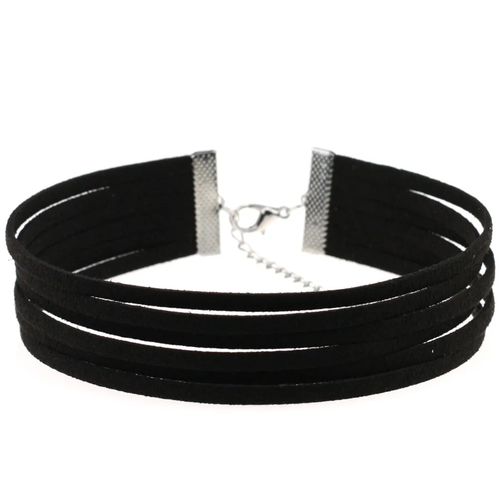 Unisex Vintage Samt Punk Halsketten für Frauen Männer Multi-schicht Gothic Kragen Halsketten Mode Schmuck Großhandel Geschenk – Detail 4