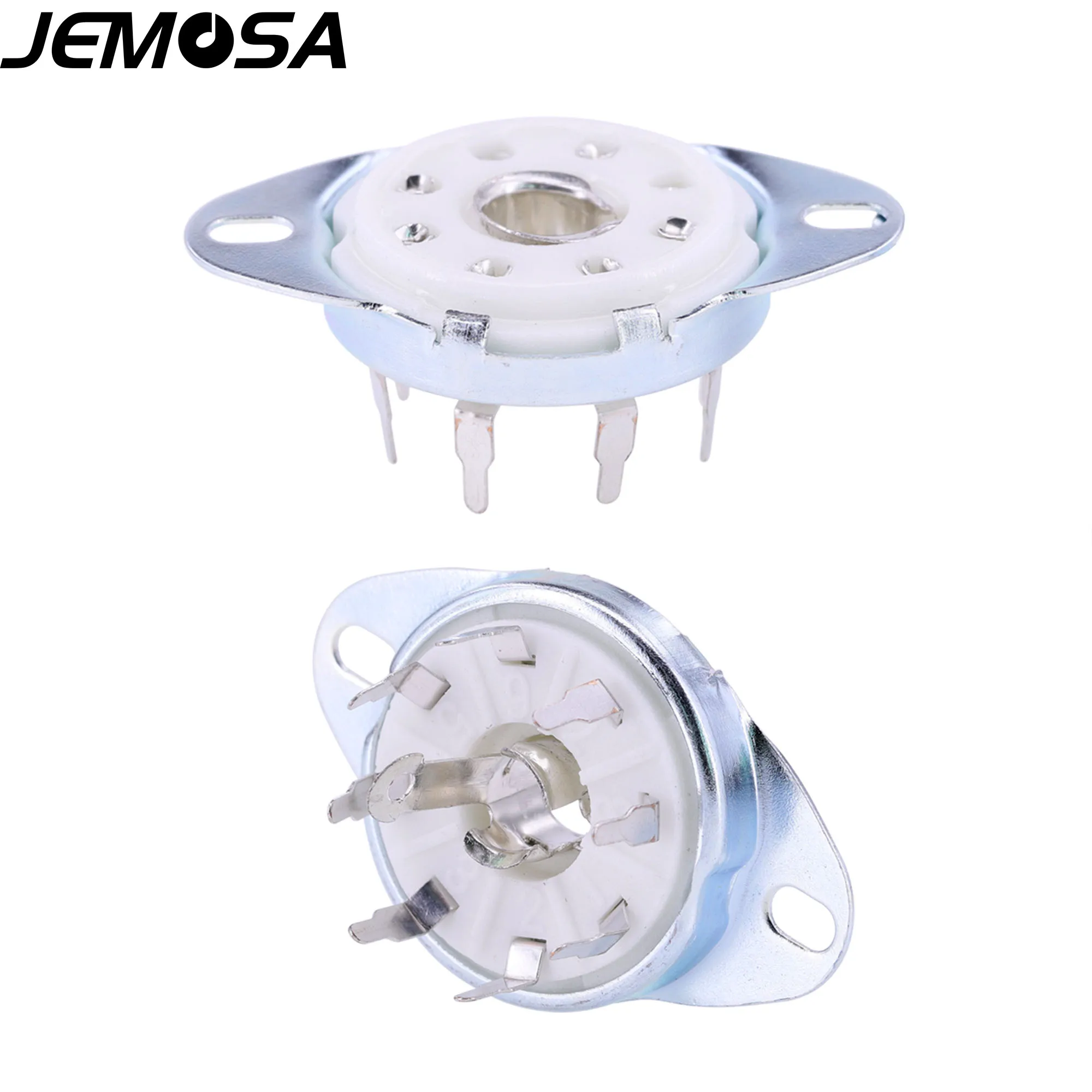 8Pin Ceramic Tube Socket GZC8-8-Y PCB Mount Electron Tube 5B254 7N7 4P1S 2J27 EBL21 ECH21 Vacuum Tube Amplifier Audio HIFI DIY