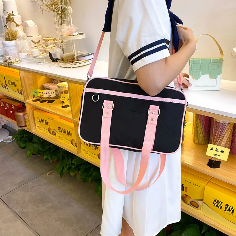 JK Uniform Bag School Girls Preppy Style borsa a tracolla giapponese JK piccola borsa in Nylon borse borsa a mano semplice borse a tracolla donna