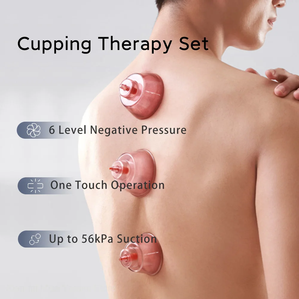 مجموعة تدليك الحجامة الكهربية الذكية من zالغزلان مجموعة تدليك الجسم لشفط البشرة وأكواب مفرغة آلة علاج بالضوء الأحمر