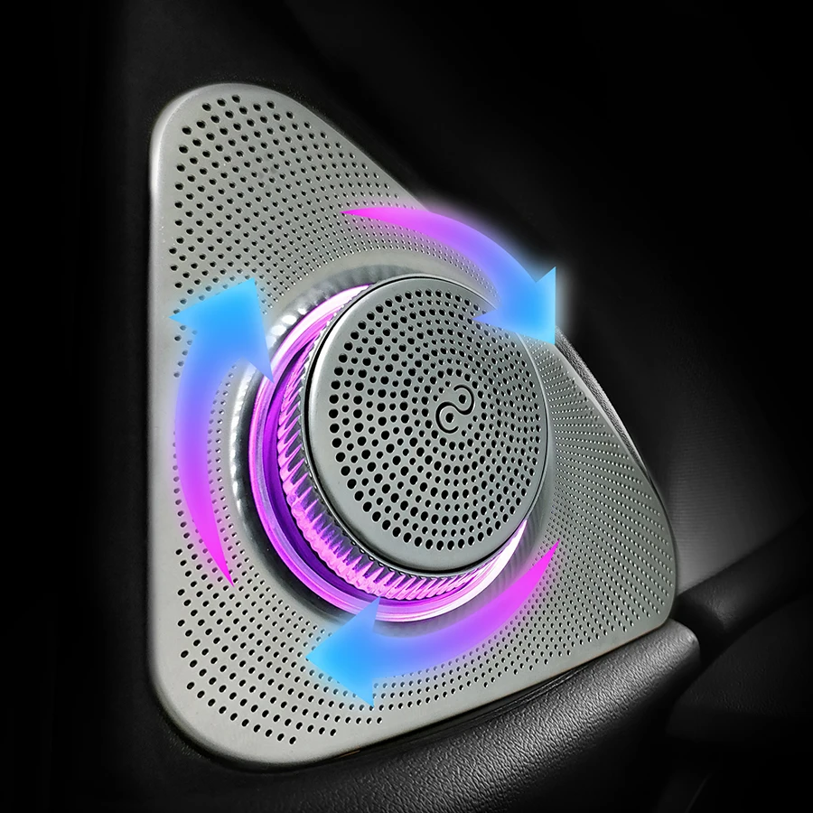 3D Rotating Tweeter Light With 128 Colors Change Automatically For Tesla Modell 3 Car Accessories