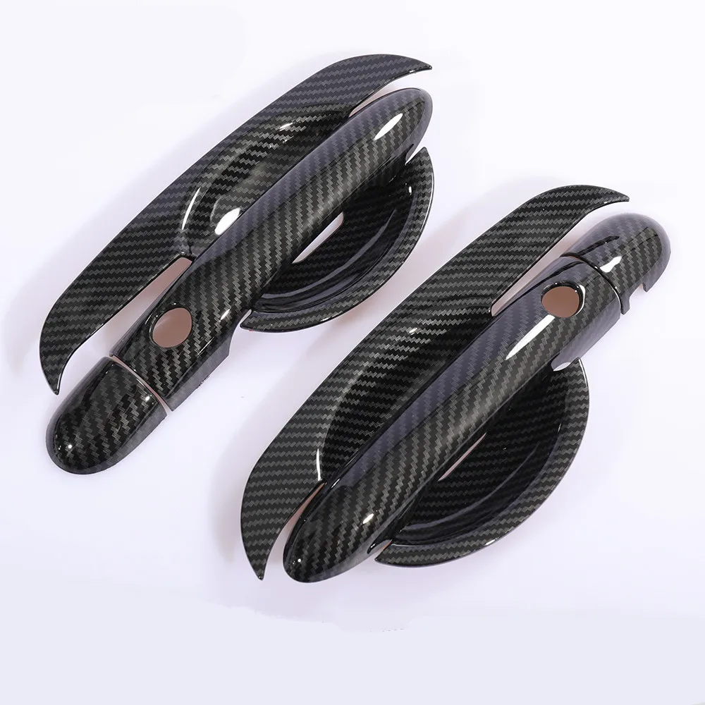 Carbon Fiber Printed Car Door Handle Cover Bowl Sticker Moulding Trim for  Renault Koleos 2009 2010 2011 2012 2013 2014 2015