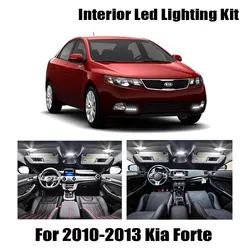 8 Bulbs White Canbus LED Car Map Dome Light Interior Kit Fit For 2010 2011 2012 2013 Kia Forte Trunk Cargo License Lamp