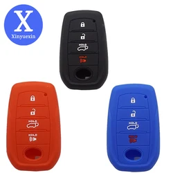 Xinyuexin Silicone Key Fob Cover Case Protect Skin for Toyota Mirai Land Cruiser Fortuner LC200 2019 2020 Remote Keyless Holder