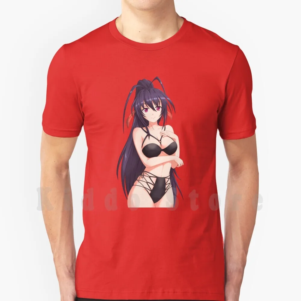 Himejima Akeno Bra Boobs ( High School Dxd Lewd ) ? T Shirt DIY Big Size 100% Cotton Akeno Rias Gremory Highschool Dxd High