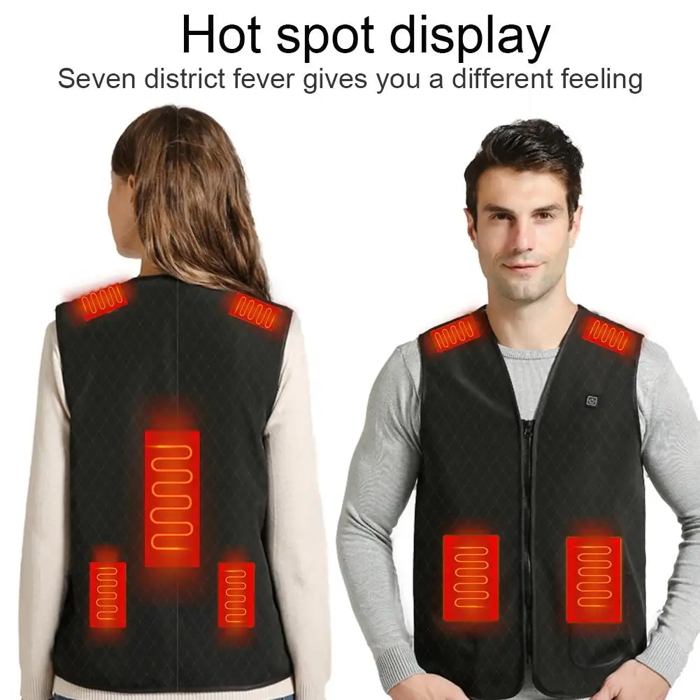 Heated Vest USB Charging Electric Gilet Size Adjustable Heating Vest Lightweight Body Warmer for Hiking Fishing