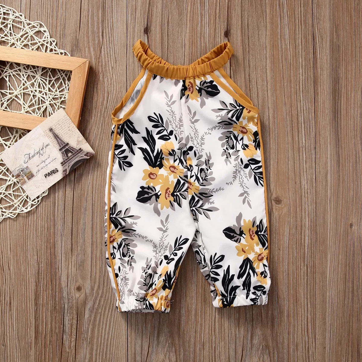 0-4Y Infant Baby Girls Floral summer Sleeveless romper baby girl Jumpsuit Personality design Rompers Clothes Outfits