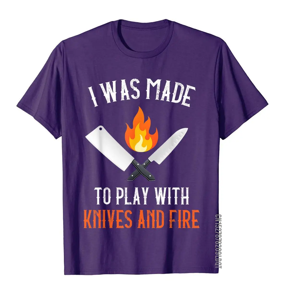 I Was Made To Play With Knives And Fire Culinary Funny Chef T-Shirt Wholesale Male T Shirts Tops & Tees Cotton Crazy