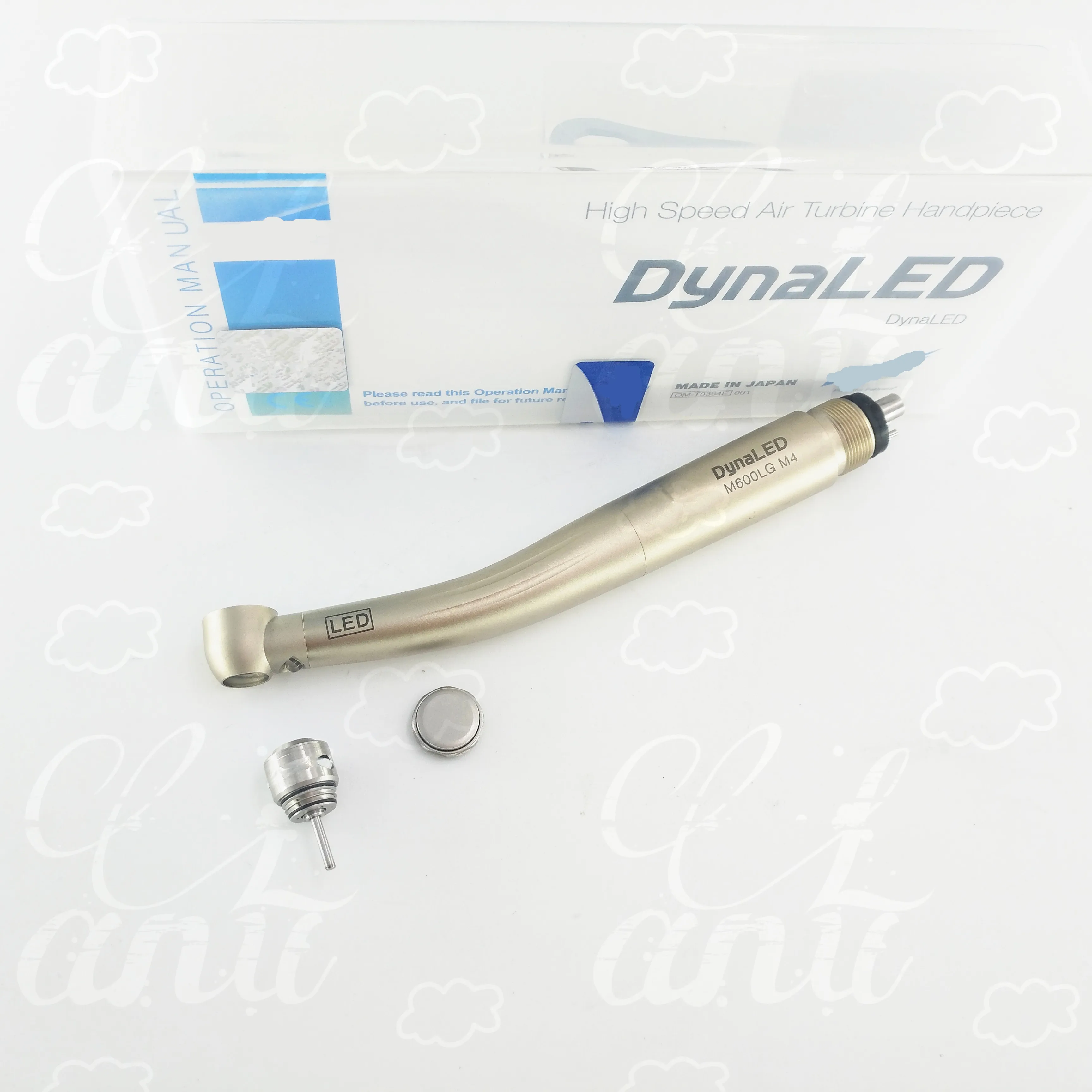 Dynaled Air Turbine Dental Handpiece Torque 2/4Holes Cartirdge Rotor Dental LED High Speed Handpiece Self-powered