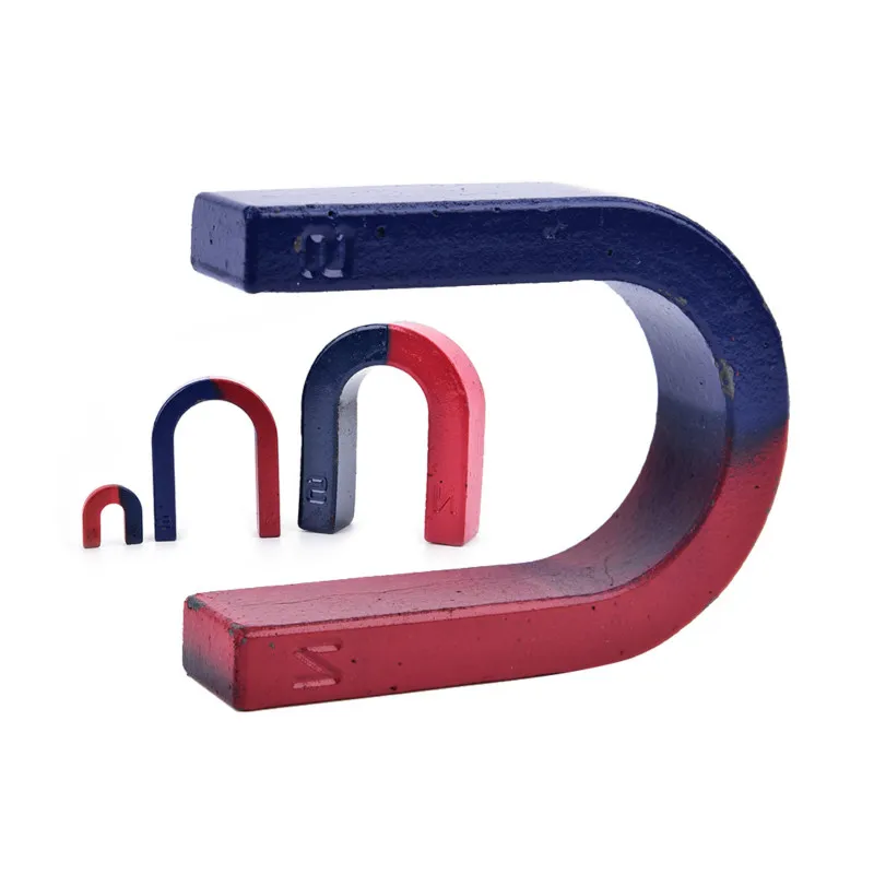 Vendita calda 3/4/6/8/9/10cm magnete a ferro di cavallo a forma di U strumenti educativi regalo per bambini
