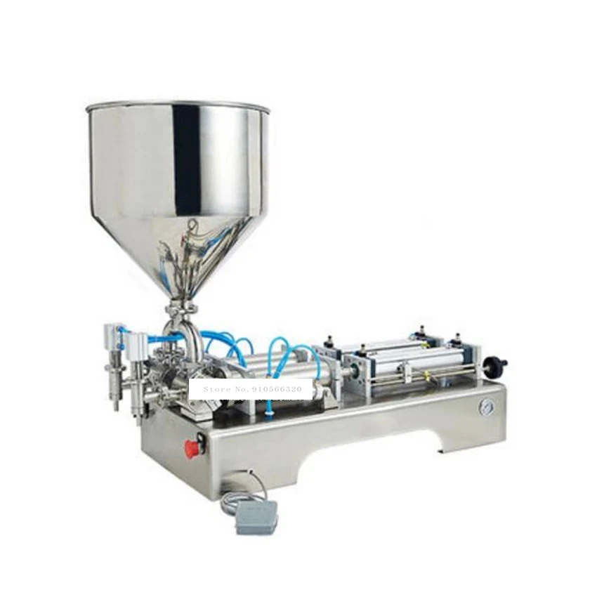 G2WG Horizontal Automatic Pneumatic Paste Filling Machine Double Heads Filling Machine 110V/220V 500W 0.6MPA 1-30 bottles/min