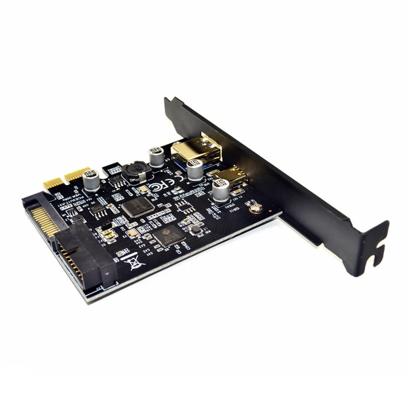 USB 3.1 USB C PCI express Card w/ Low Profile PCI Solot Cover,PCI-e to USB 3.1 Gen 1 USB-C & Type A w/ USB 20pin Expansion Card