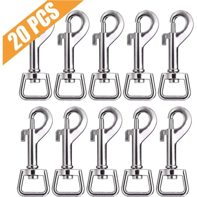 Swivel Snap Hooks Square Clasp Buckle Trigger Clip Best for Buckle Key Chain Linking Dog Leash Collar Handmade Crafts Project