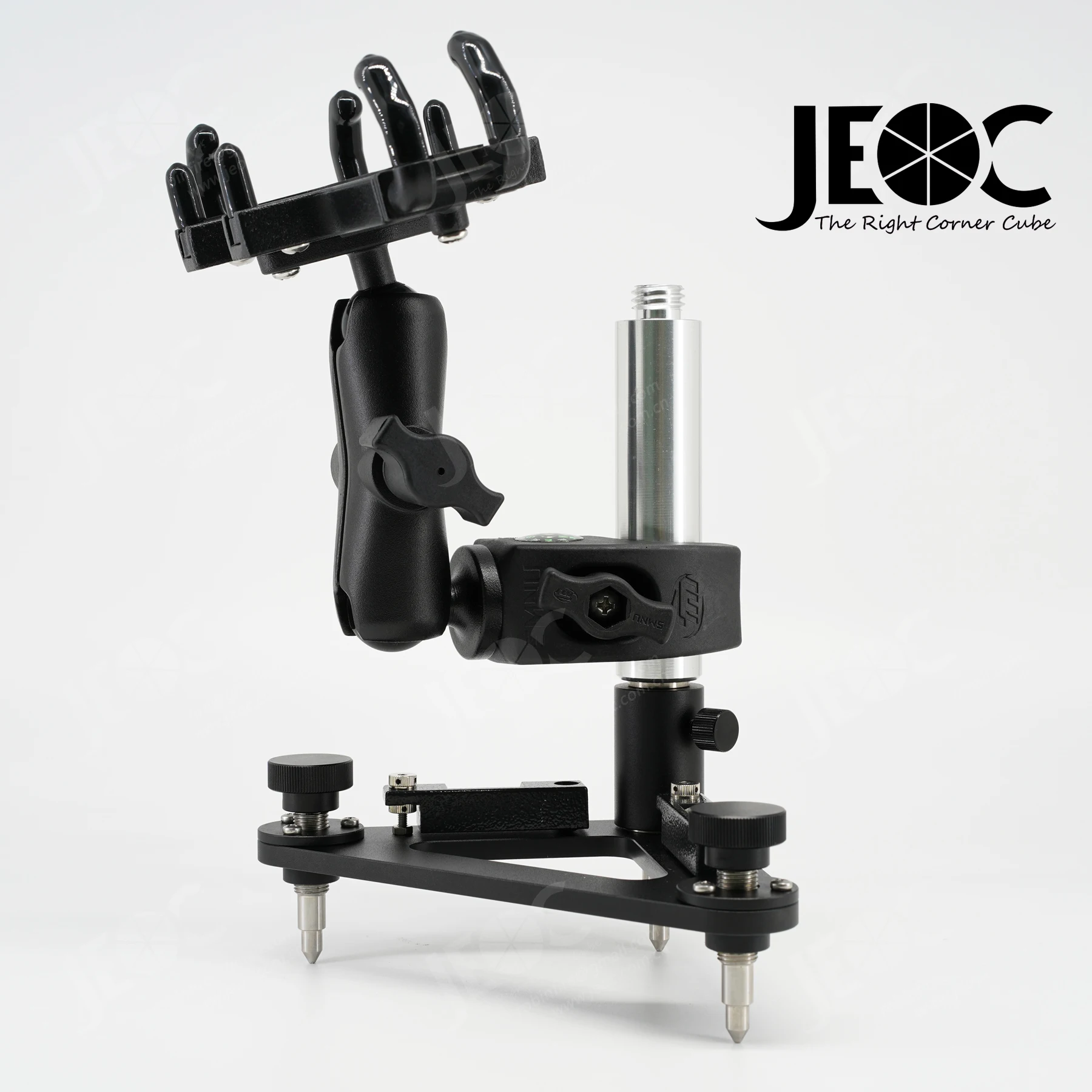 JEOC Tribrach Set with Extension Rod for Prism and Holder for Tablet, Set Up for Laser Tracker, Land Surveying Equipment