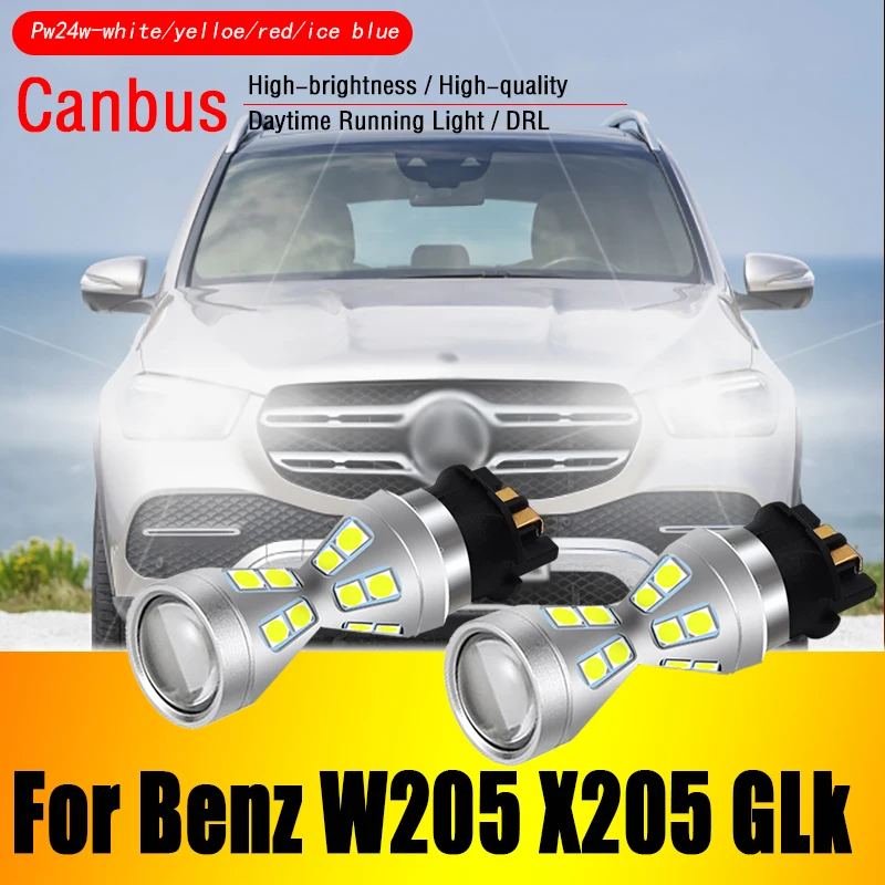 

2x Canbus PW24W PWY24W LED Bulbs For Benz W205 X205 GLk Ford Fusion Citroën C4 VW CC Turn Signal Light Daytime Running Light DRL