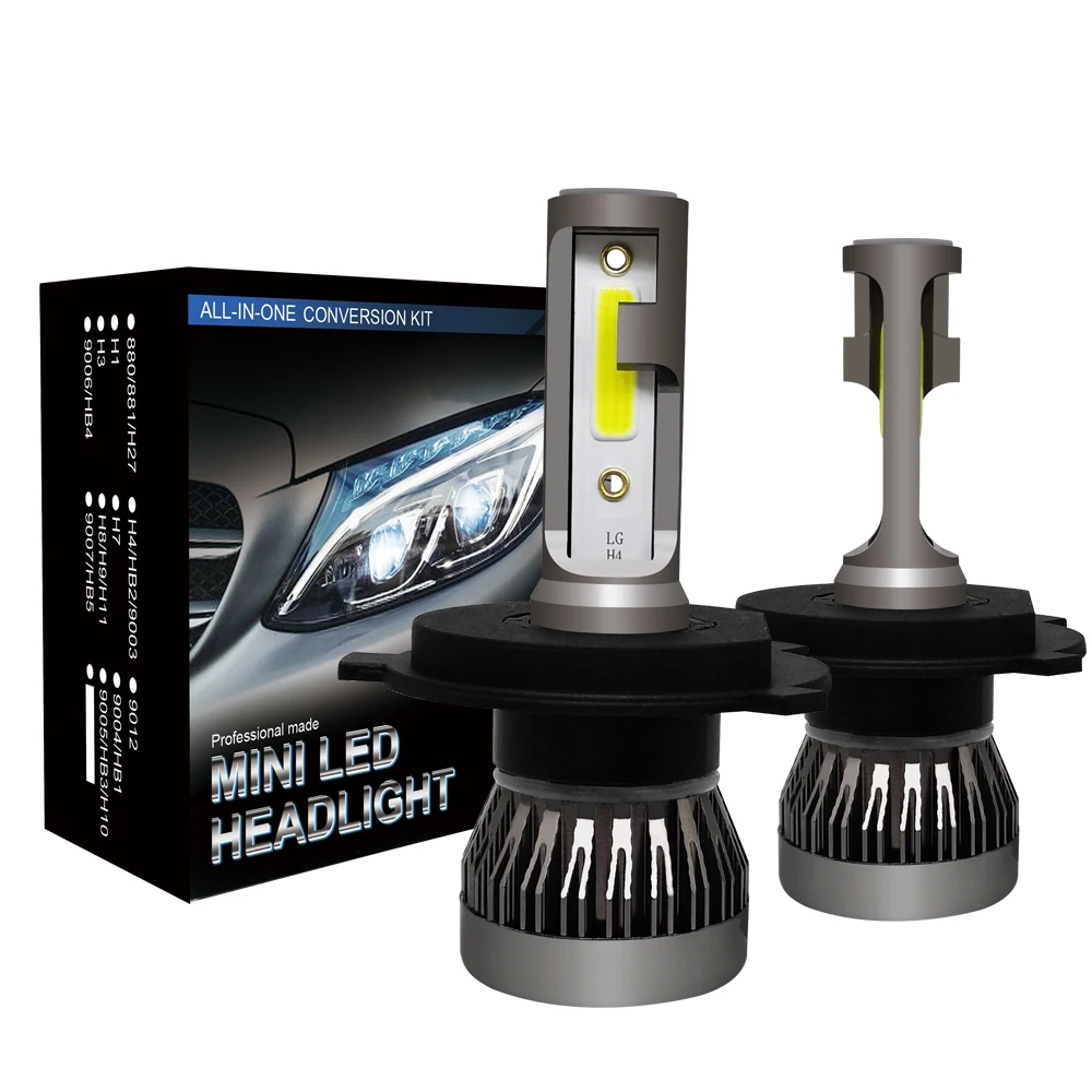 

Super Bright LED 12000LM/PAIR Mini Car Headlight Bulbs H1 H4 H7 H8 H9 H11 Headlamps Kit 9005 HB3 9006 HB4 Auto LED Lamps
