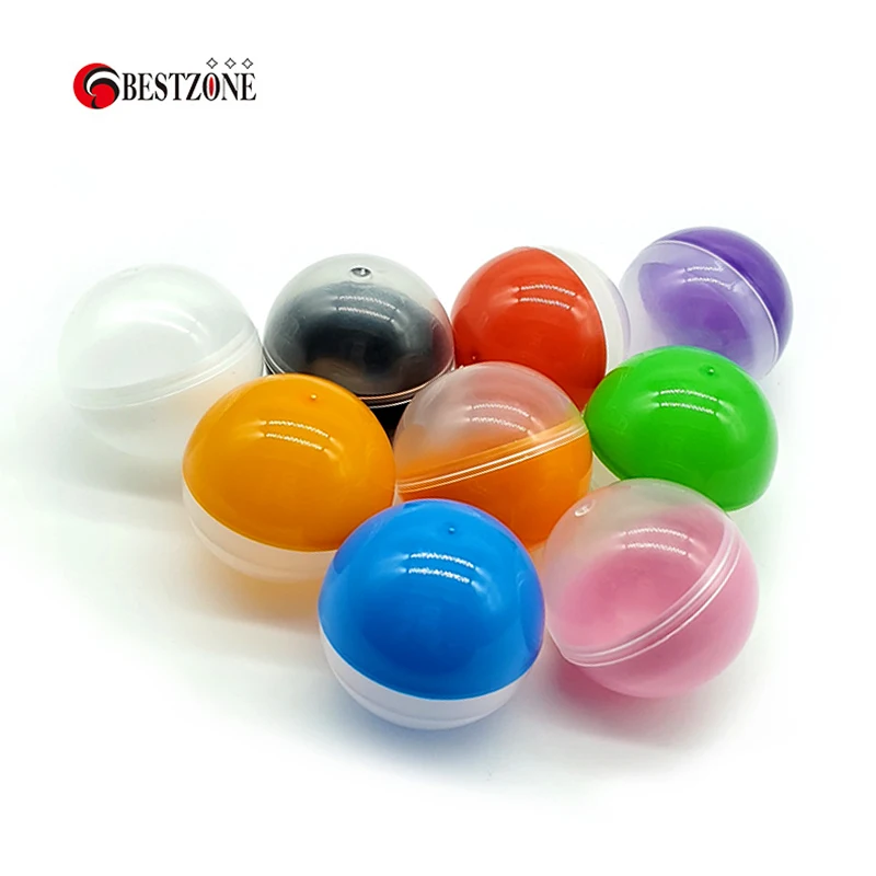 100Pcs 45MM 4.5CM Toy Capsules Surprise Ball Mixed Colors Soft Empty Baby Kid Grasping Round Ornament For Vending Machine