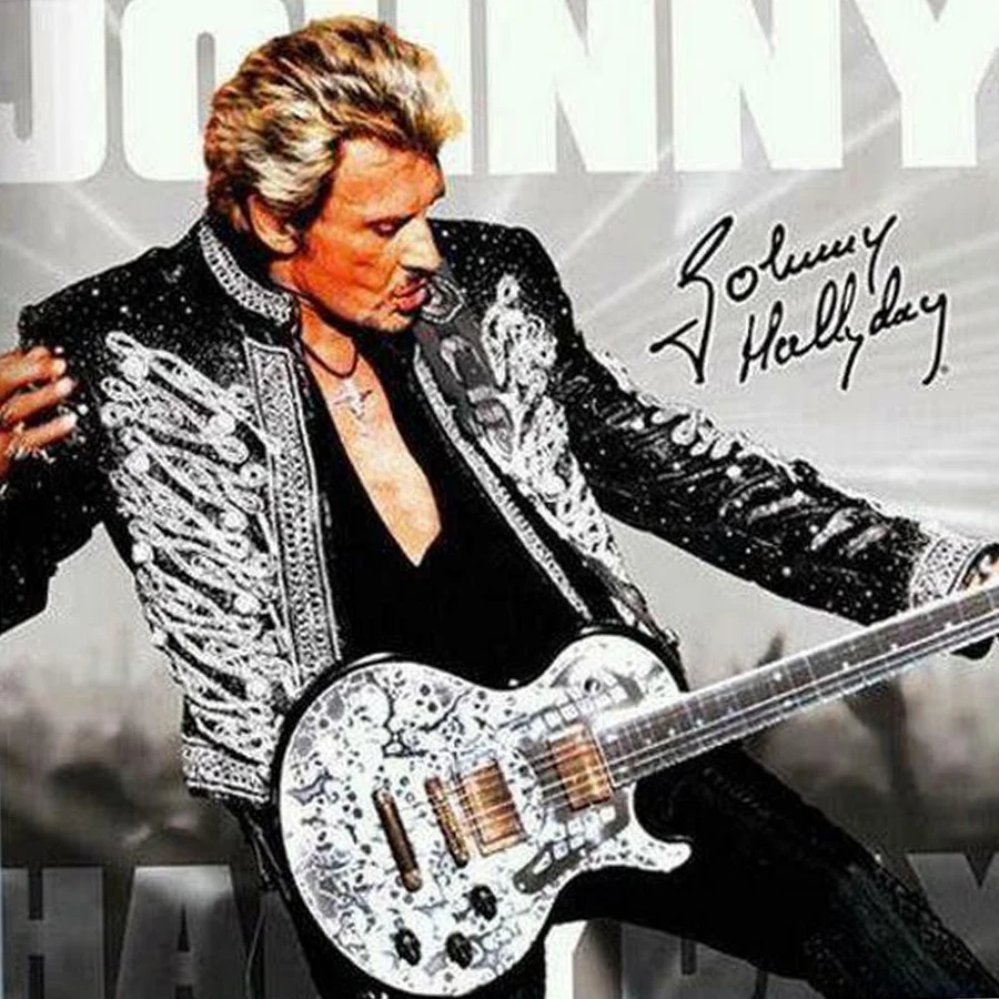 New rock singer Johnny Hallyday (Johnny Hallyday) 5D Diy Diamond Painting Mosaic Cross Stitch Kit Diamond Embroidery Diamond