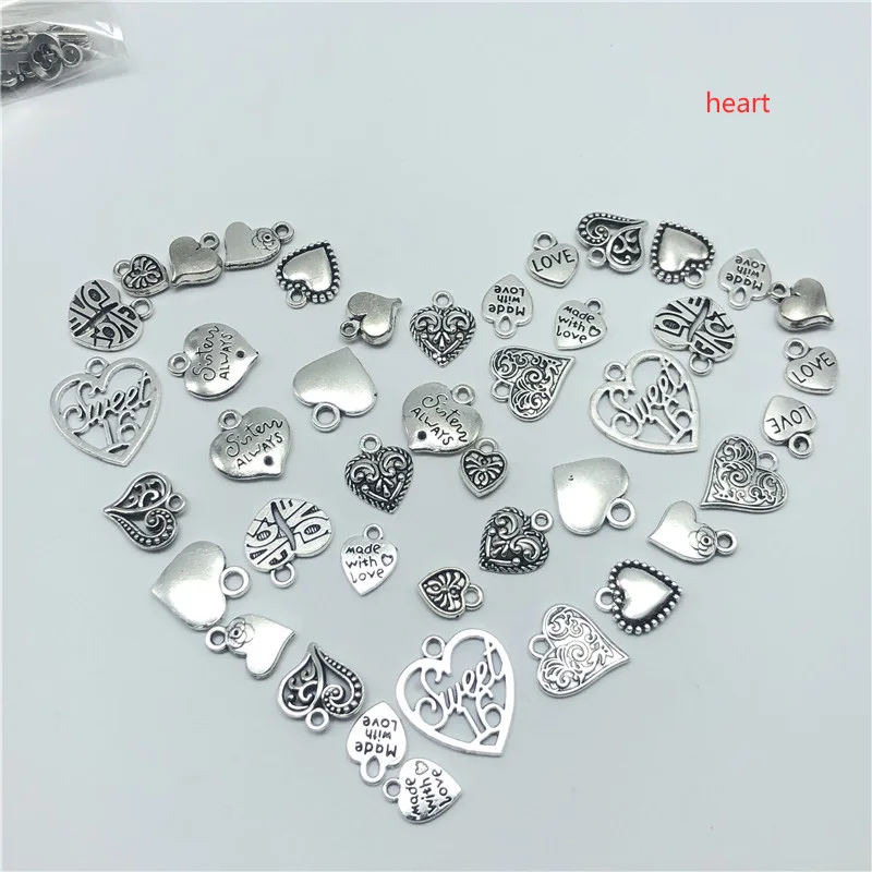 Alloy 30pcs Mixed batch Tibetan silver starfish turtles shell dolphins tortoise hippocampus Charm pendant jewellery Wholesale