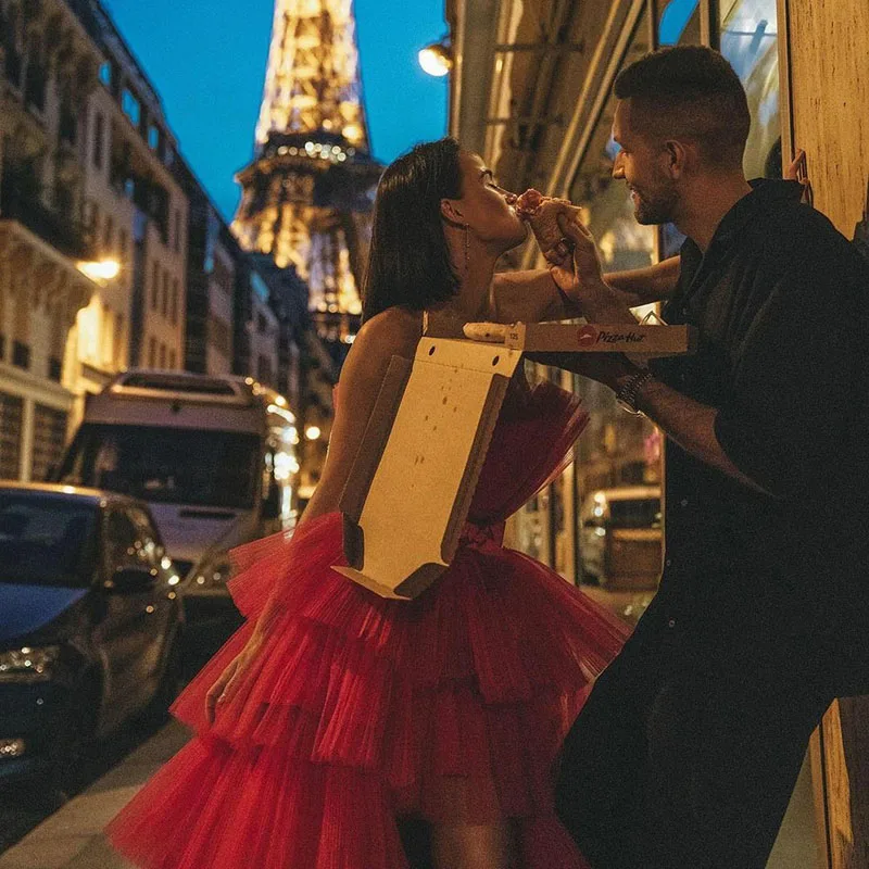 Sodigne vermelho oi-lo vestidos de baile sem alças em camadas tule vestidos de celebridade sem mangas vestidos formais femininos vestidos de noite 2022