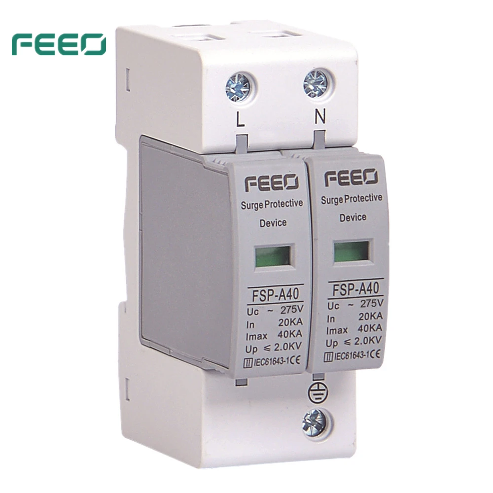 FEEO FSP-A40 surge voltage protection 1P 2P 3P 4P SPD Arrester Low Voltage House 275/385/420VAC