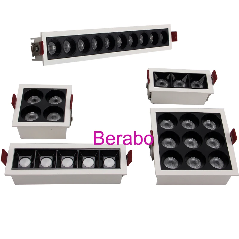 Platz LED linie Downlight Einbau Rechteck Grille Decke Lampe 6W 8W 10W 18W 20W AC85 ~ 265V LED Spot Licht Für Home Shop Decor – Detail 1