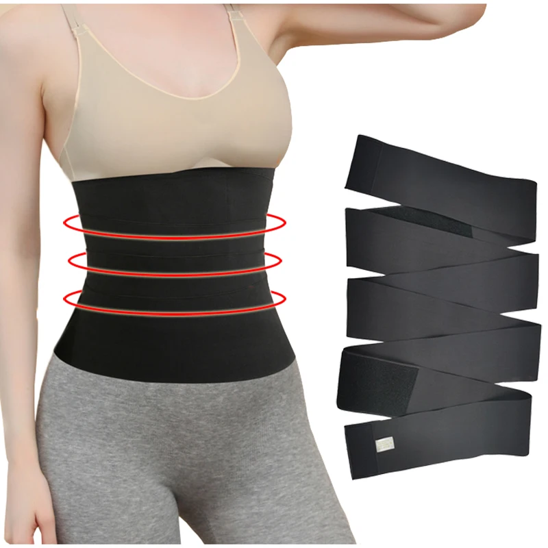 Waist Trainer Shaperwear Belt Free SizeTummy Wrap Belt Resistance Bands Women Men Sweat Slimming Belt Wraps Weight Loss Sauna