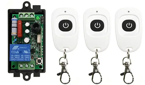 AC 220 V 1CH 1 CH Wireless RF Remote Control Light Switch 10A Relay Output Radio Receiver Module+one-button Transmitter