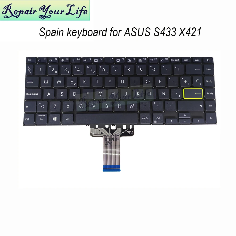 

Spanish keyboard for ASUS Vivobook S14 S433 X421 M433 S433EA S433EQ S433FL S433FA S433JA SP/ES Spain laptop keyboards 2820SP00