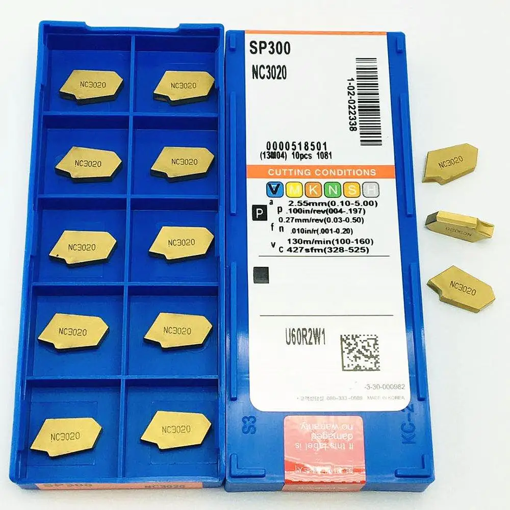 Tornio Strumento SP300 NC3020 NC3030 PC9030 Carburo di Scanalare Inserto di Fresatura Strumento di Tornitura CNC Inserto In Acciaio Inox SP 300