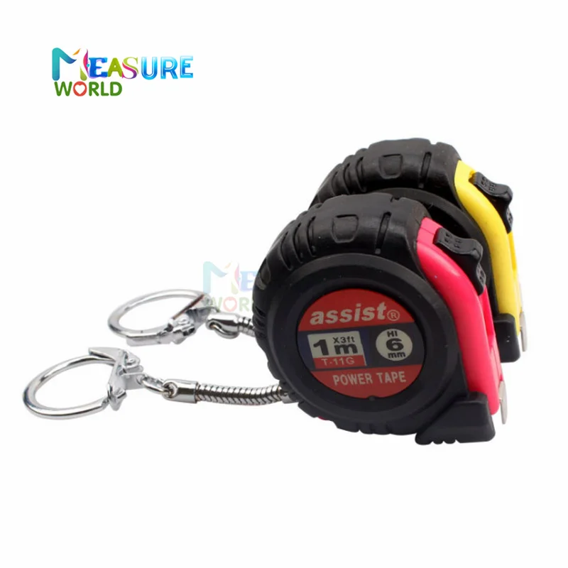 1M/T22 Measure Tape Keychain Roulette Retractable Measuring Tool Construction Instument Pocket Centimeter Woodworking Ruler