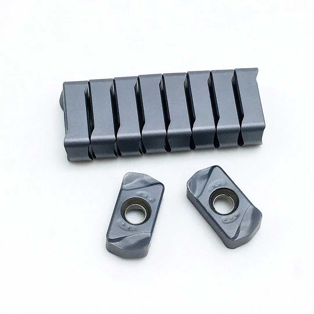 Inserto per tornitura da 10 pezzi inserto per taglio rapido a doppia faccia in metallo duro MJ AH130/AH725 LNMU 0303