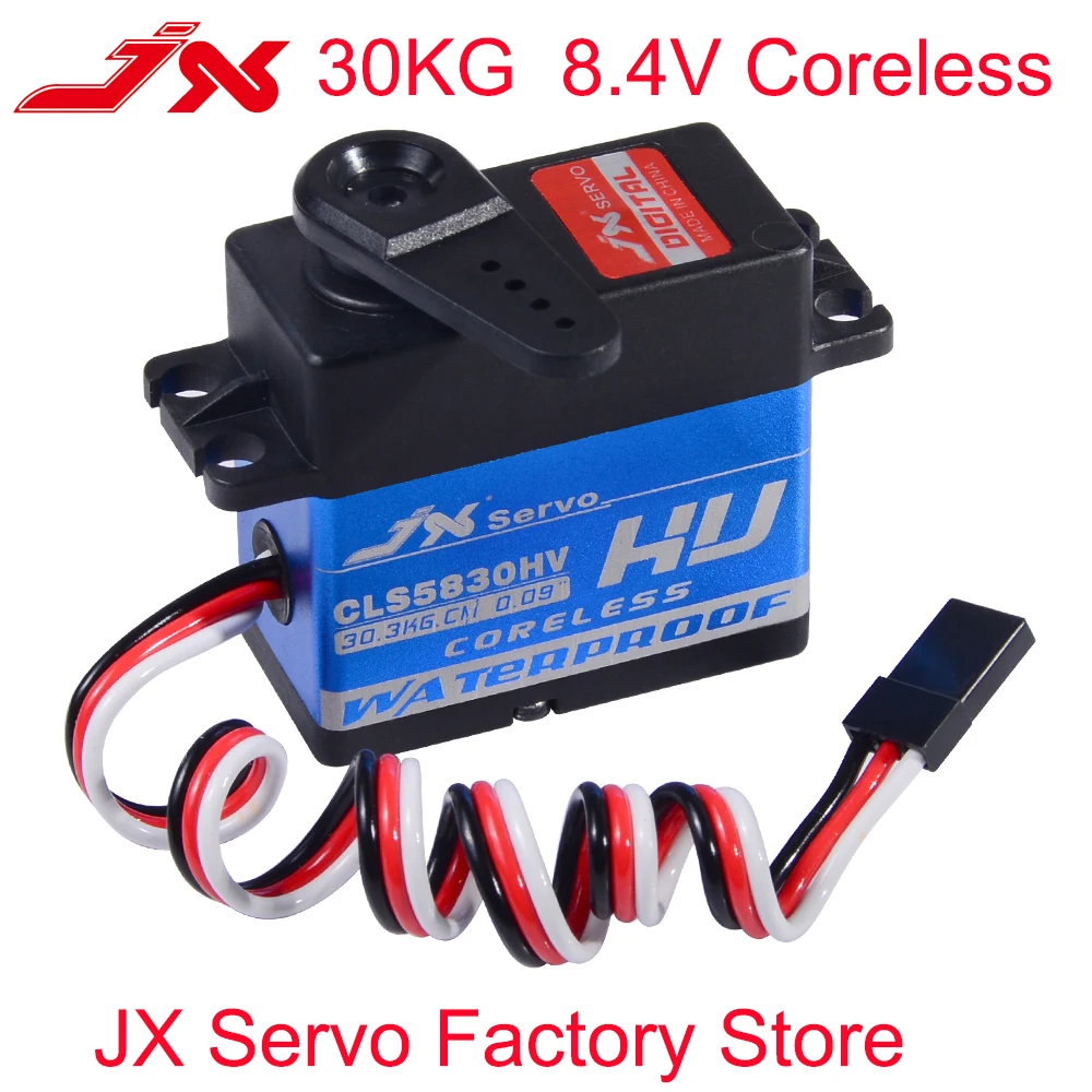 

JX CLS5830HV 30KG Full Waterproof 8.4V Coreless 0.09 Sec Servo For 1/10 RedCat HPI Baja 5B SS 1/8 RC car Crawler Buggy