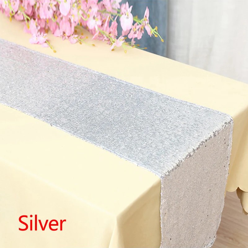 8 color Sequin Rose Gold/Silver Table Runners For Wedding Party Decoration Hotel Table Runner Home Decor